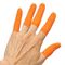 工业专用防静电防滑耐磨一次性防护桔黄色橡胶指套
